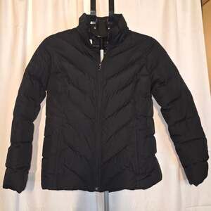 Lands' End Women's Black Wanderweight Packable Down Puffer Jacket xs
